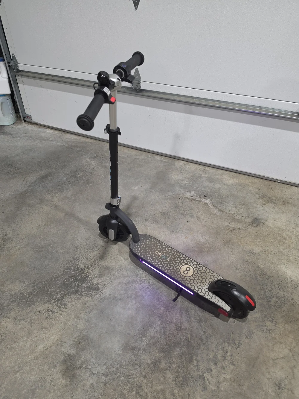 Kids LED Light-Up Electric Scooter - Black
